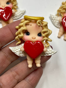 Cupid Valentine Clay Figurine - Handmade