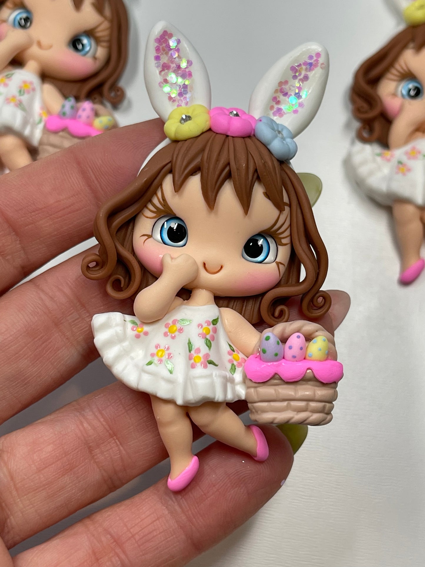 Flora The Spring Easter Bunny Girl - Handmade