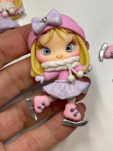 Load image into Gallery viewer, The Ice skater Girl Clay Figurine - Handmade
