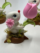 Load image into Gallery viewer, Blossom The Easter Bunny 3-D Clay Figurine- Handmade
