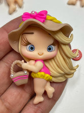 Load image into Gallery viewer, Beach Girl Clay Embellishment, Flat Back Clay
