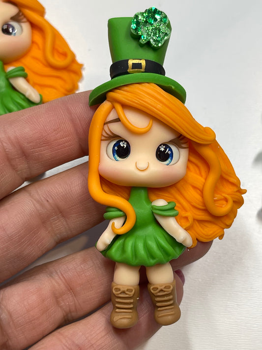 Fortune The St. Patrick's Girl Figurine - Handmade Clay Figurine/ Collectible