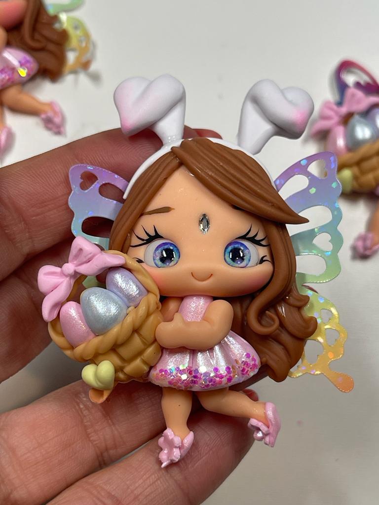 Sophia The Easter Fairy - Handmade Clay Figurine