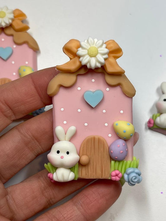 Hippity Hoppity Easter Clay Figurine - Handmade