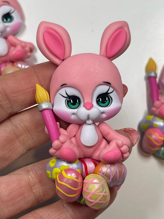 Rose The Easter Bunny Figurine - Handmade