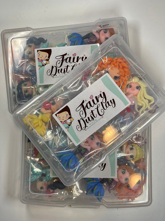 Deluxe Mermaid Princess Mystery Surprise Clay Bundle Box - Handmade