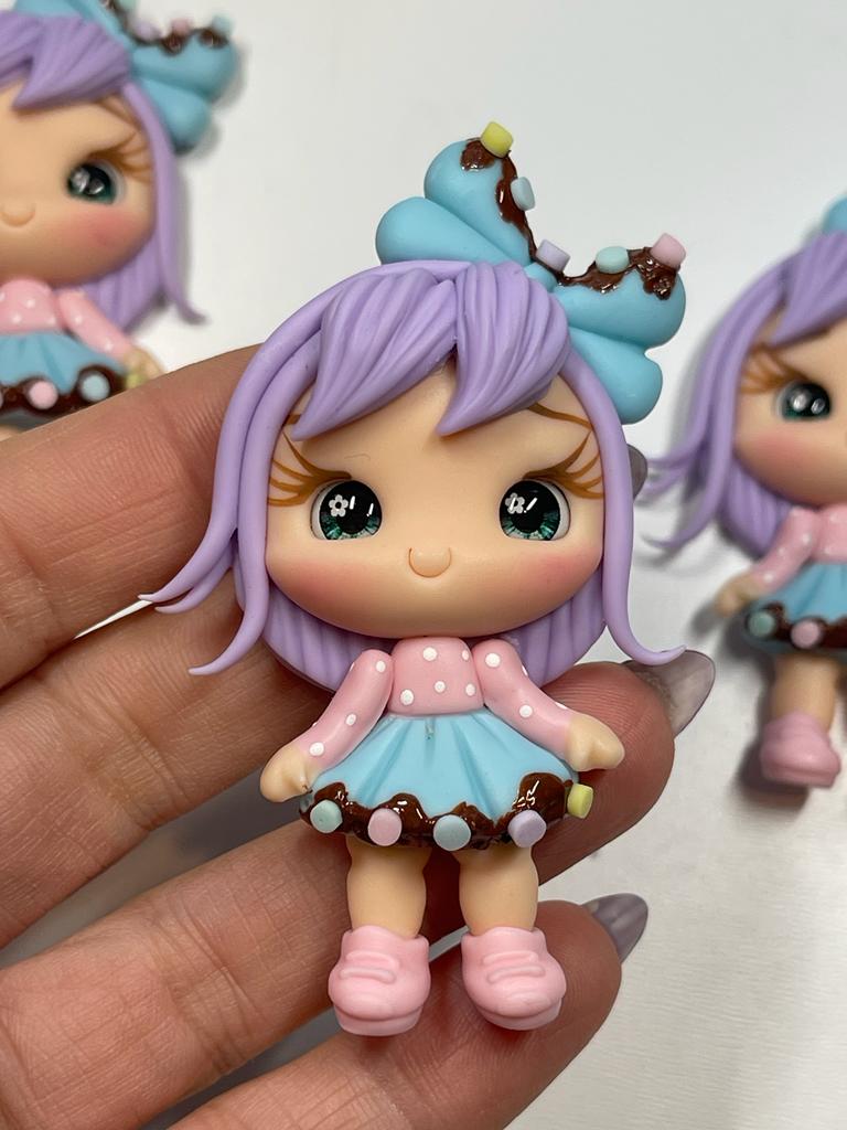 Candy Lover Clay Figurine - Handmade